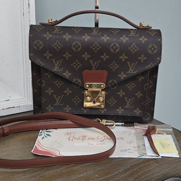 Monceau 28 Louis Vuitton Brown Monogram Bag - Picture 1 of 16
